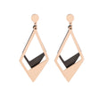 Black Gold Contrasting Geometric Women's Earrings