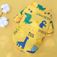 Printed Cartoon Pet Clothes Plus Velvet Two-legged Sweater