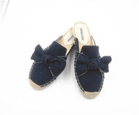 Fisherman Shoes Women Embroidered Bowknot Flat Bottomed Lazy Slippers
