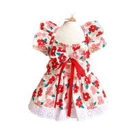 Pet Clothes Flounced Sleeve Three Colors Dress