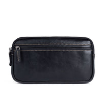 Vertical Model In Square Shape First Layer Cowhide Casual Clutch Men