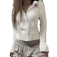 European And American Style Street Leisure Number Printed Hoodie