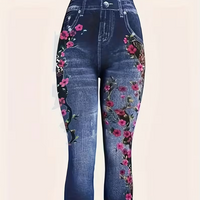 Blue Flower Design Perfect For Spring Summer Casual Wear