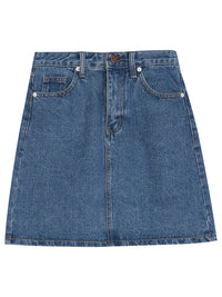 Women's Denim Short Skirt Half-length Skirt