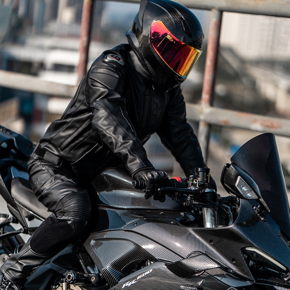 Wind-proof Motorcycle Leather Pants Suit For Men And Women