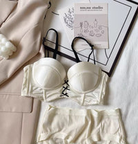 French Retro Girl Bra Detachable Shoulder Strap
