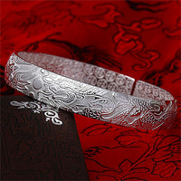 Retro White Copper Silver-Plated Bracelet For Women