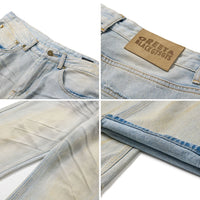 American High Street Waste Soil Wind Splash Ink Worn Jeans
