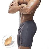 Quick-drying Stereo Belt Sponge Cup Men Swimming Short-length Pants
