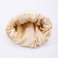 Womens Hair-protecting Warming Knitted Satin Beanie