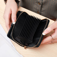 Ladies' Short Wallet With Lychee Pattern