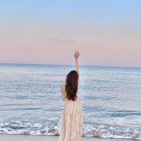 Summer Beach Vibe Ruffle-Trimmed Dress