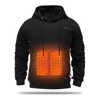 Mens Winter Fleece-Heated Hoodie With Built-In Heating Features