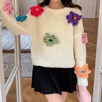 Loose-fitting Long Sleeve Sweater Design Sense Idle Style Soft Glutinous Top
