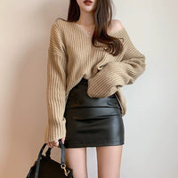 Ultra Sexy Sheath Pu Small Leather Tight Skirt