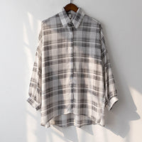 Women's Loose Long Sleeve Lapel Single Breasted Ultra-thin Cardigan Shirt
