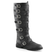 Low Heel Multiple Buckles High Leg Retro Boots