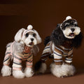 Dog Clothes Four-leg Warm Striped Thick Base Schnauzer Teddy Bichon Maltese Sweater