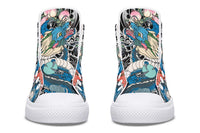 Printed Couple High Top Canvas Shoes