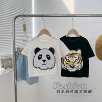 Panda Boys Short Sleeve T-Shirt Half Sleeve Top