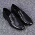 Mens Casual Breathable Leather Shoes With Soft Soles