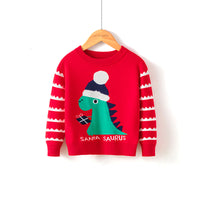 Autumn And Winter Christmas Dinosaur Boys Baby Cartoon Bottoming Sweater