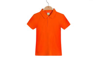 New Children's Clothing Lapel Short-sleeved Cotton Advertising Shirt T-shirt