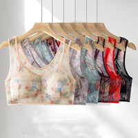 Women's Middle-aged And Elderly Vest Plus Size Comfort Mesh Wireless Bra