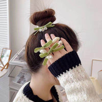 New Lily Headband Bow Small Intestine Hair Ring Advanced Sensual Tie Hair Rope Hair Accessories