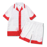 Beach Men And Women Short Sleeve Shirt Outfit