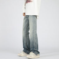 Men's American Water Washed Hole Bootcut Trousers