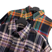 New Japanese-style Retro Color-block Design Loose-fit Shirt