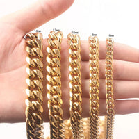 Micro-pave Zircon Polished Bronze Buckle Necklace