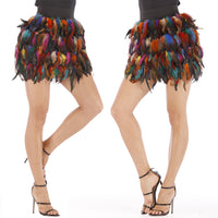Feather Skirt Stage Wear Irregular Skirt