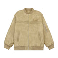 Embroidered PU Leather Jacket For Men