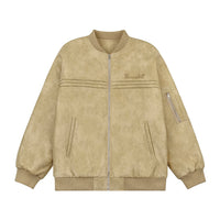 Embroidered PU Leather Jacket For Men