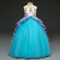 Children's Long Dress Colorful Mesh Cake Pettiskirt