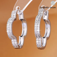 Heart-shaped Micro-inlaid Zirconia Sparkling Peach Heart Design Exquisite Earrings