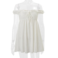 Off-shoulder Loose-fit Backless Elegant Dress For Women