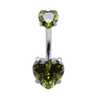 New Color Zircon Umbilical Ring Stainless Steel