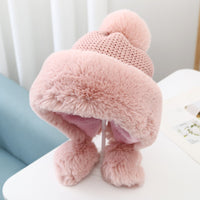 Women's Warm And Velvet Ear Protection Knitted Cold-proof Woolen Cute Princess Hat
