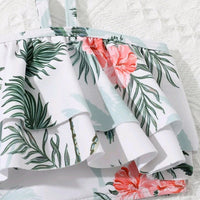 Girls' Flying Gauze Pants Swimsuit Three-piece Suit