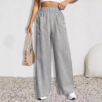 Women's Summer New Arrival Retro Casual Striped Trousers Fashionable