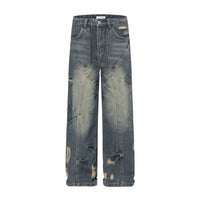Straight Jeans Loose Distressed Retro Long Pants