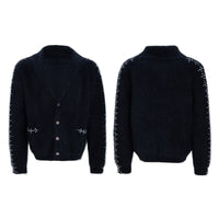 Mens Warm Thickened Sweater With Striped Pattern