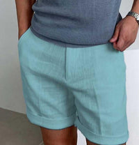Men's Slant Pockets Pure Color Comfort Breathable Workout Shorts