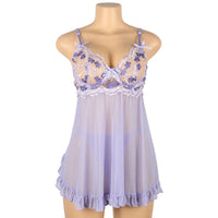 Women's Plus Size Embroidered Slip Top Nightdress