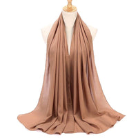 Natural Wrinkle Monochrome Chiffon Scarf Breathable Pleated Women's Toe Cap Scarf
