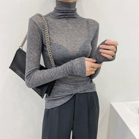 New Springautumn Turtleneck Long-sleeve Top For Women