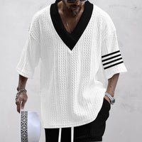 Men's Casual V-Neck Fashionable Printed Set